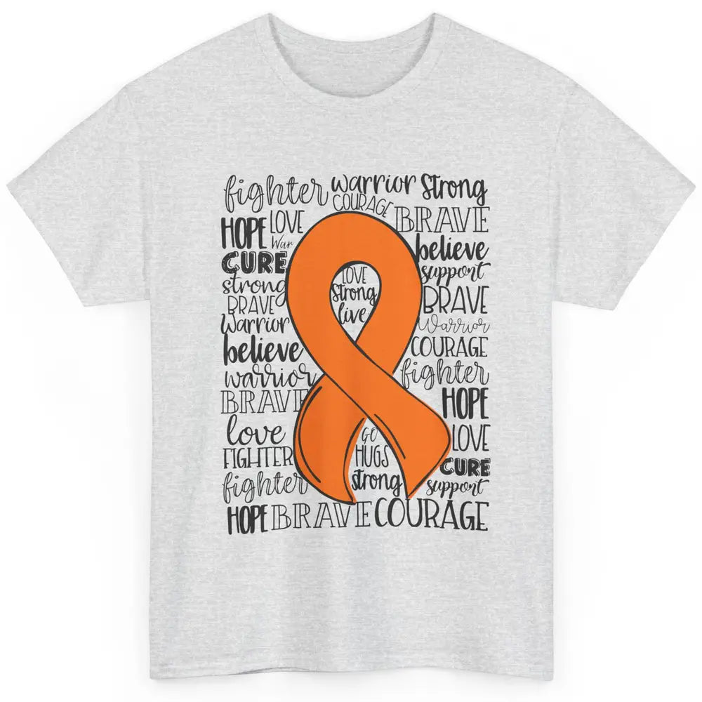 Functional Neurological Disorder FND Orange Ribbon Hope Love Classic Unisex T-Shirt