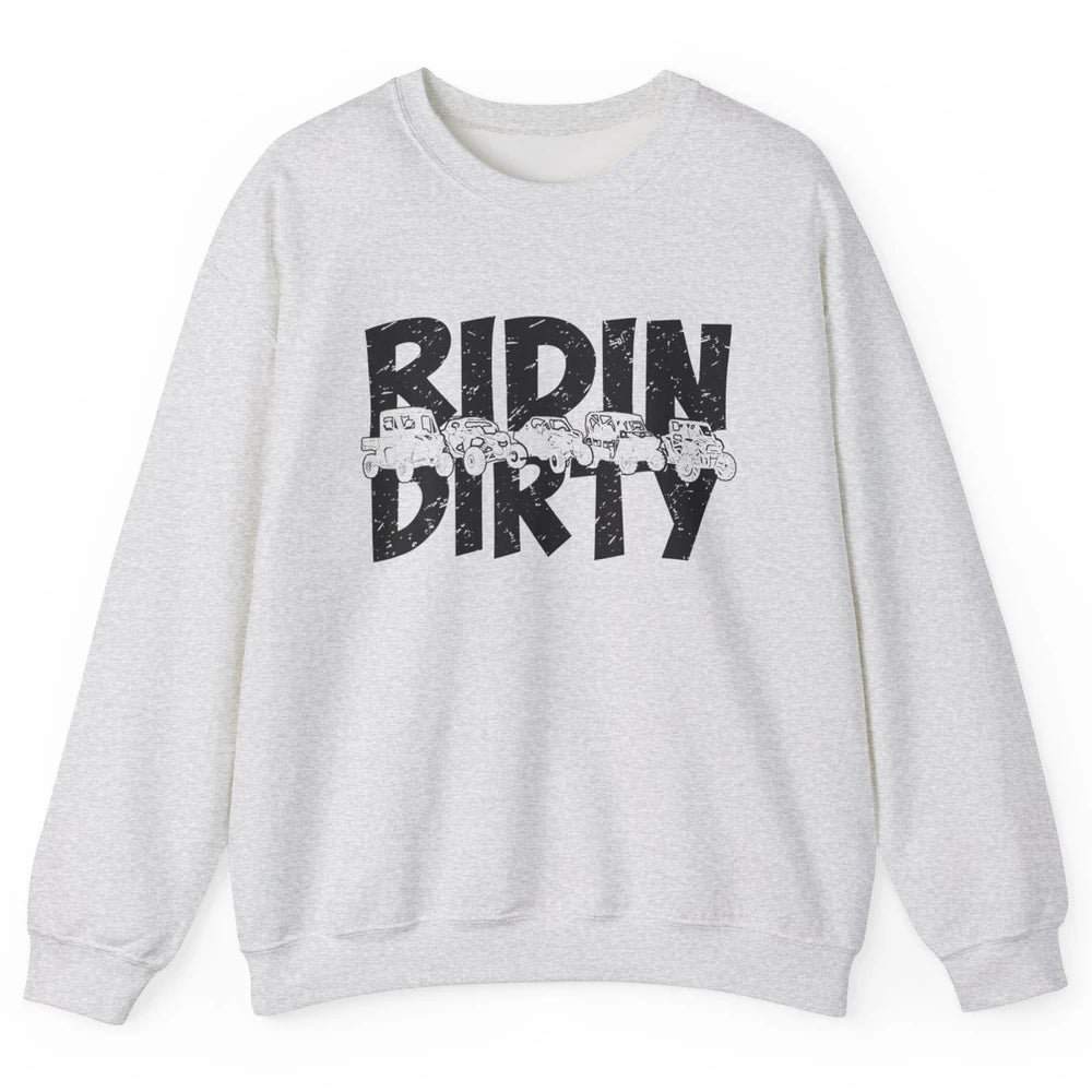 Retro UTV SXS Rider Riding Dirty ATV Offroad Riding SXS Life Unisex Crewneck Sweatshirt