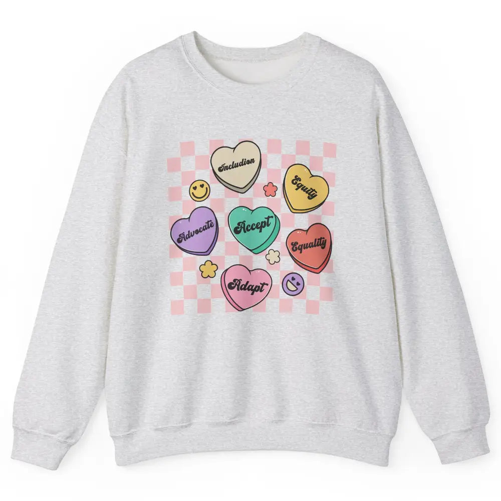 Special Education Sped Teacher Love Valentine Inclusion Unisex Crewneck Sweatshirt