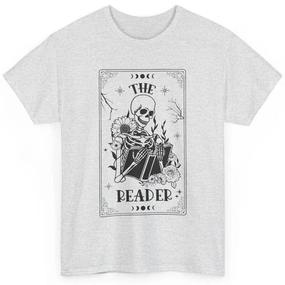 The Reader Skeleton Tarot Card Halloween Reader Book Lovers Classic Unisex T-Shirt