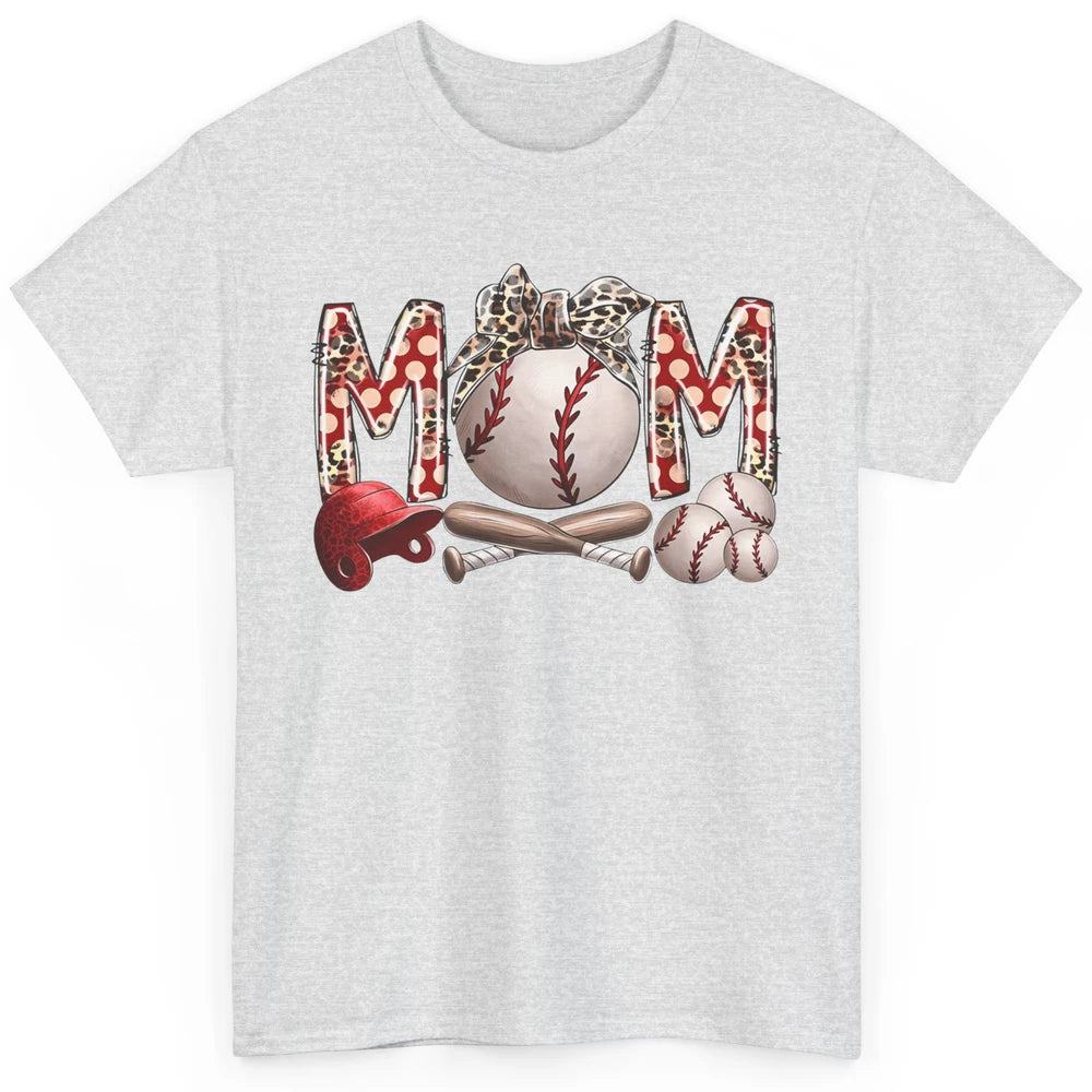 Baseball Mom Leopard Bandana Mom Love Baseball Mother's Day Classic Unisex T-Shirt