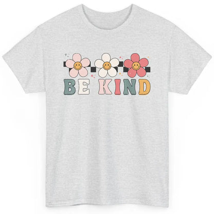 Be Kind Smiling Face Daisy Boho Mental Health Matter Retro Classic Unisex T-Shirt