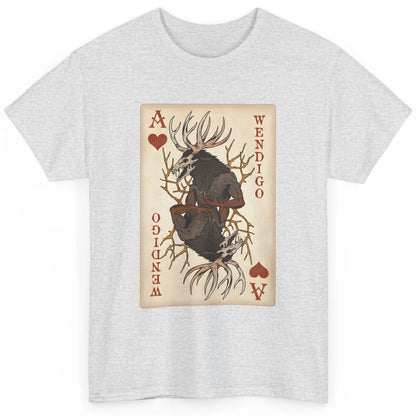 Scary Wendigo Original Cryptid Playing Card Tarot Reader Vintage Halloween Goth Classic Unisex T-Shirt