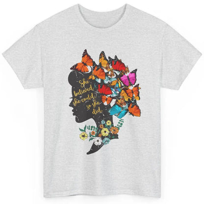 Floral Women Butterfly Inspirational Saying Mental Health Classic Unisex T-Shirt