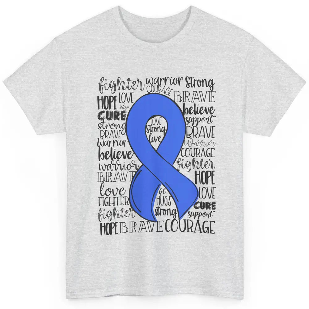 Syringomyelia Awareness Blue Ribbon Hope Love Cure Classic Unisex T-Shirt