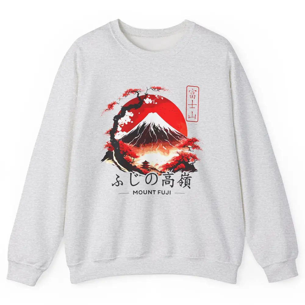 Vintage Sunset Mount Fuji The Highest Mountain In Japan Unisex Crewneck Sweatshirt