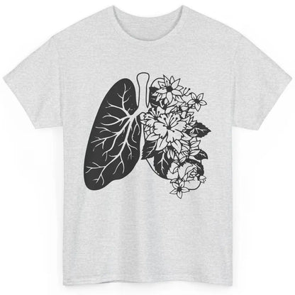 Anatomical Lungs Floral Breathe Respiratory Therapy RT Classic Unisex T-Shirt