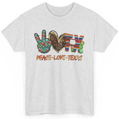 Retro Peace Love Texas Leopard Western Country Desert Cactus Classic Unisex T-Shirt