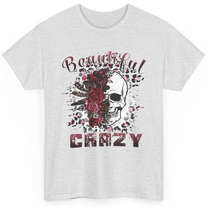 Floral Leopard Skull Beautiful Crazy Western Country Cowgirl Classic Unisex T-Shirt