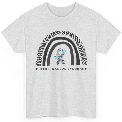 Ehlers Danlos Syndrome Awareness EDS Zibra Ribbon Rainbow Classic Unisex T-Shirt