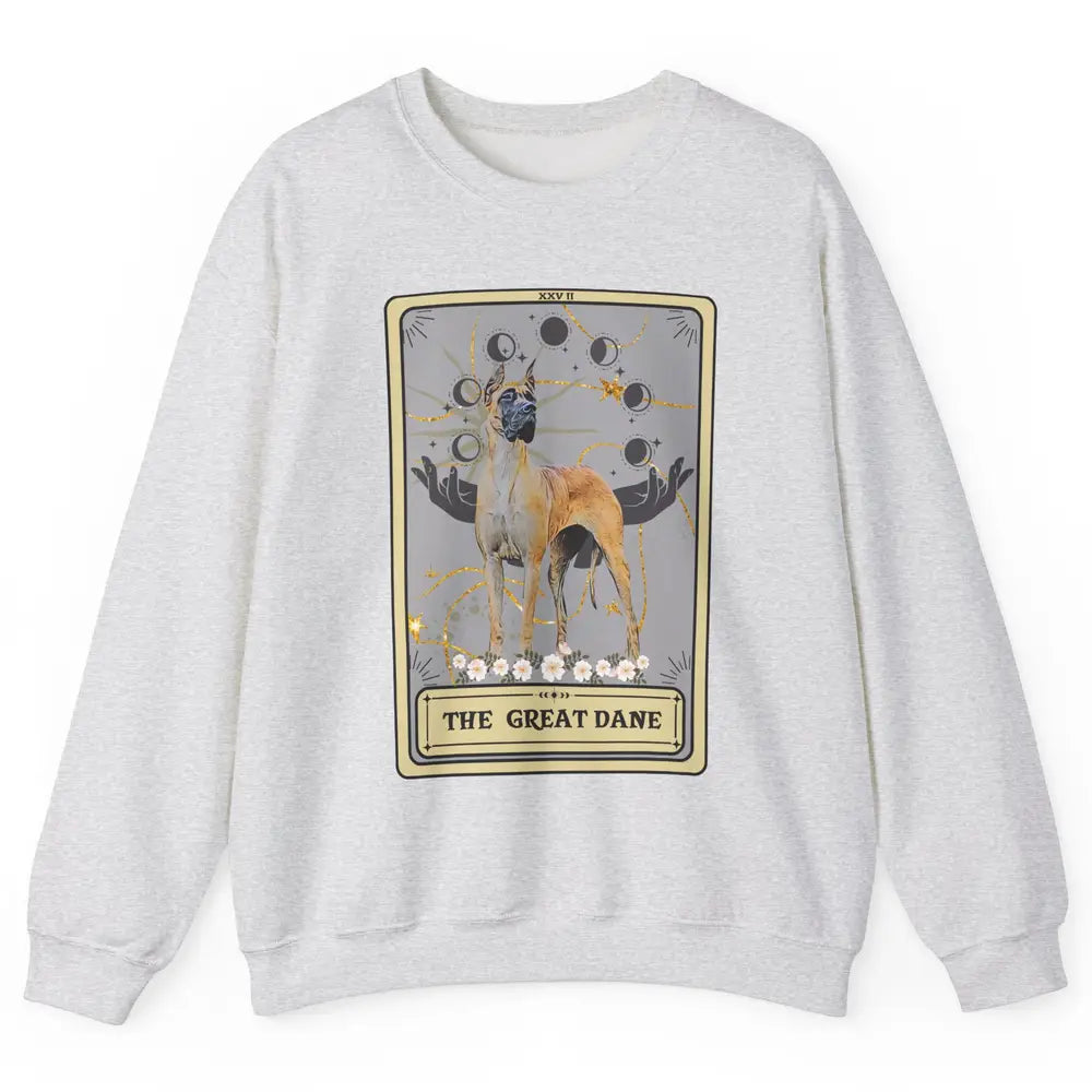 The Great Dane Tarot Card Great Dane Mom Halloween Dog Mom Unisex Crewneck Sweatshirt