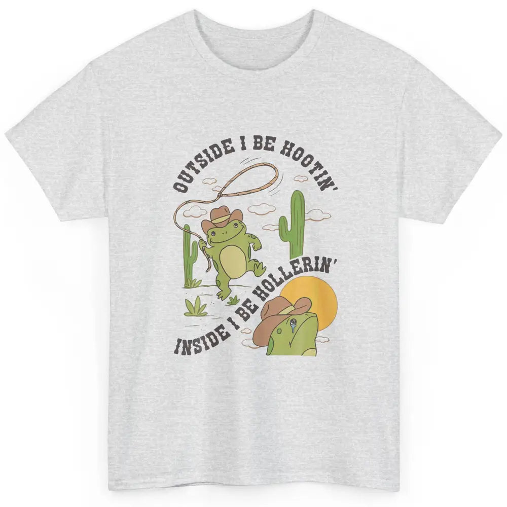 Cute Frog Outside Cowboy Howdy Rodeo Western Country Frog Classic Unisex T-Shirt