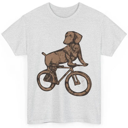 Dachshund On A Bike Funny Dachshund Bicycle Lovers Gift Classic Unisex T-Shirt