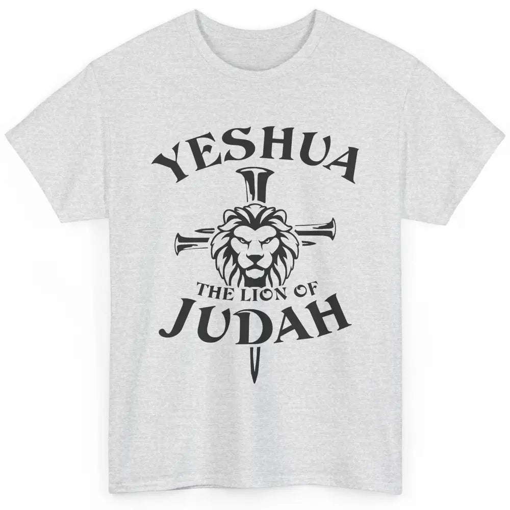 Yeshua Jesus Cross Lion Of Judah Christian Faith Religious Classic Unisex T-Shirt