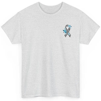 Ehlers Danlos Syndrome Awareness EDS Floral Ribbon Pocket Classic Unisex T-Shirt