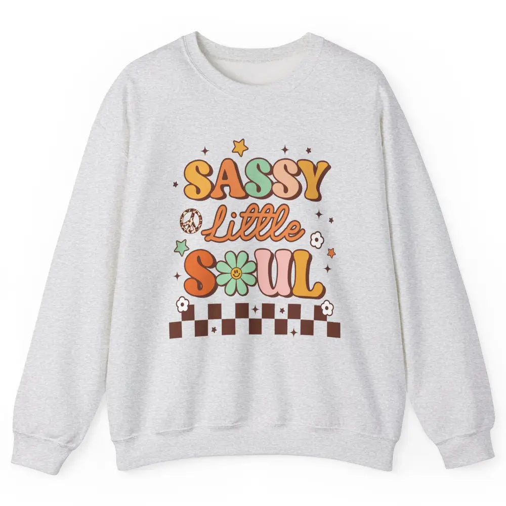 Sassy Little Soul Retro 60s Groovy Hippie Daisy Peace Boho Unisex Crewneck Sweatshirt