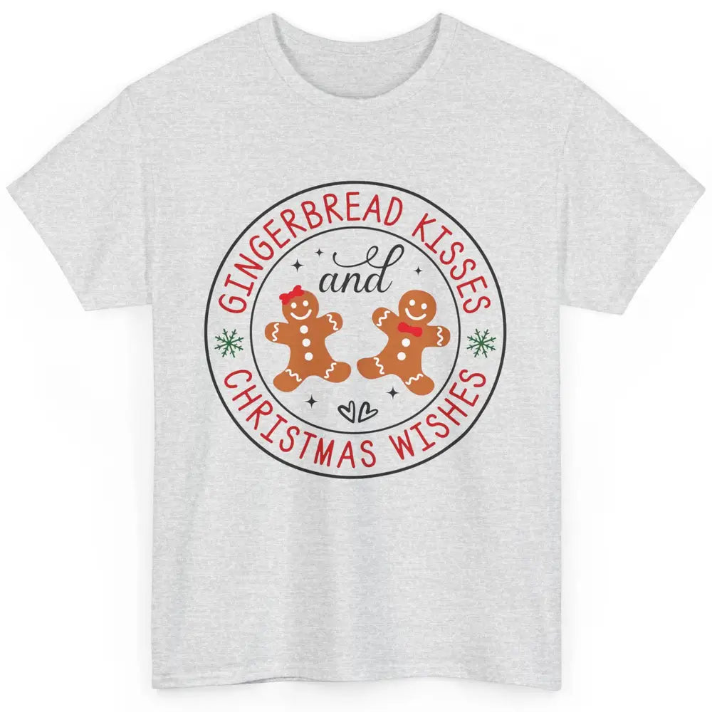 Christmas Gingerbread Kissed And Christmas Wishes Winter Classic Unisex T-Shirt