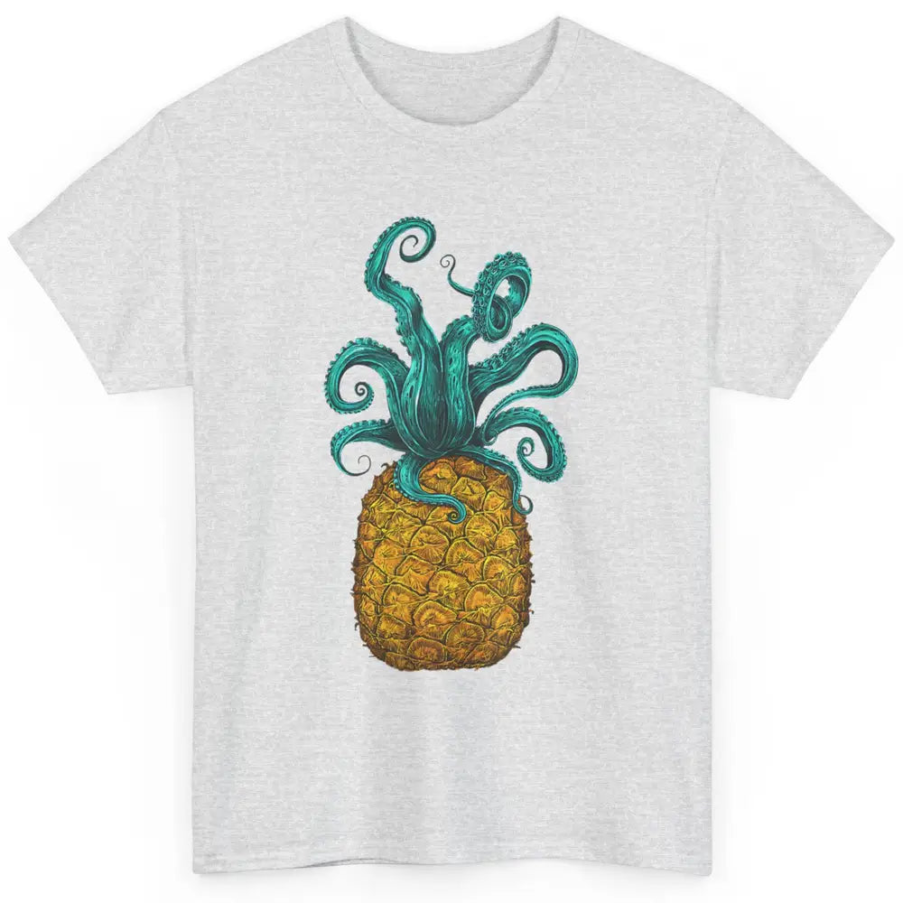 Cute Hawaiian Octopus Pineapple Aloha Beach Hawaii Island Classic Unisex T-Shirt