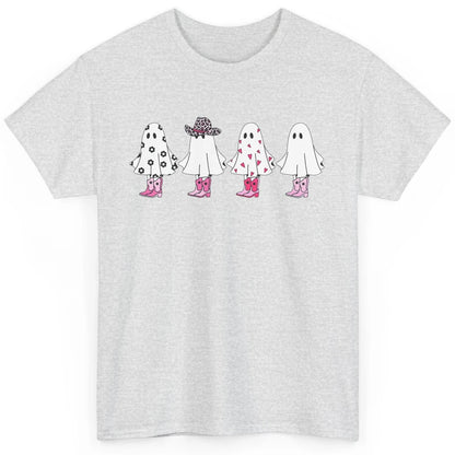 Cute Pink Cowboy Ghost Spooky Boo Daisy Western Halloween Classic Unisex T-Shirt