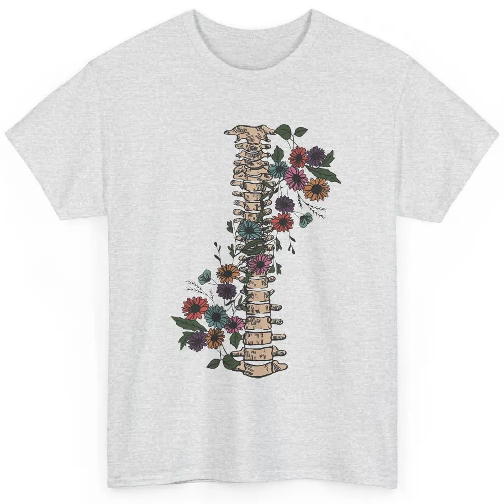 Floral Spine Anatomy Botanical Spine Ankylosing Spondylitis Classic Unisex T-Shirt