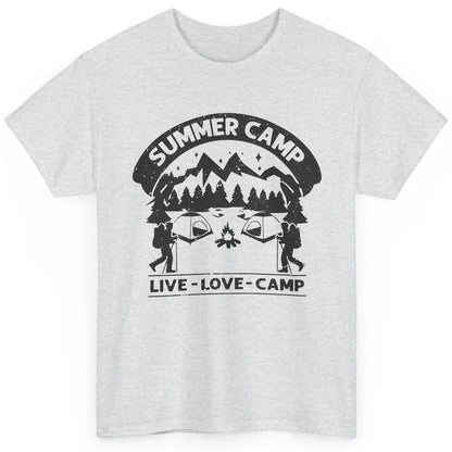 Summer Camp Live Love Camp Vacation Camping Hiking Retro Classic Unisex T-Shirt