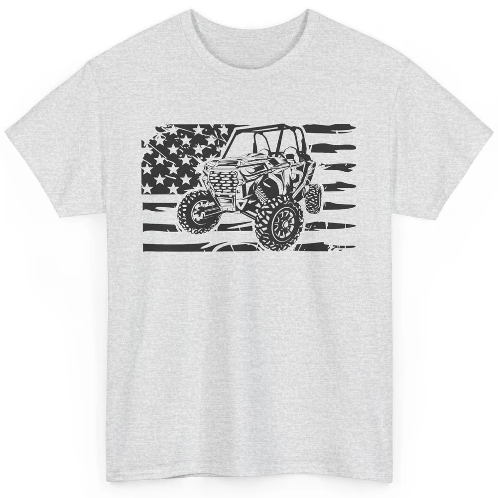 Retro US Flag UTV Riding Offroad Mountain Side By Side Rider Classic Unisex T-Shirt