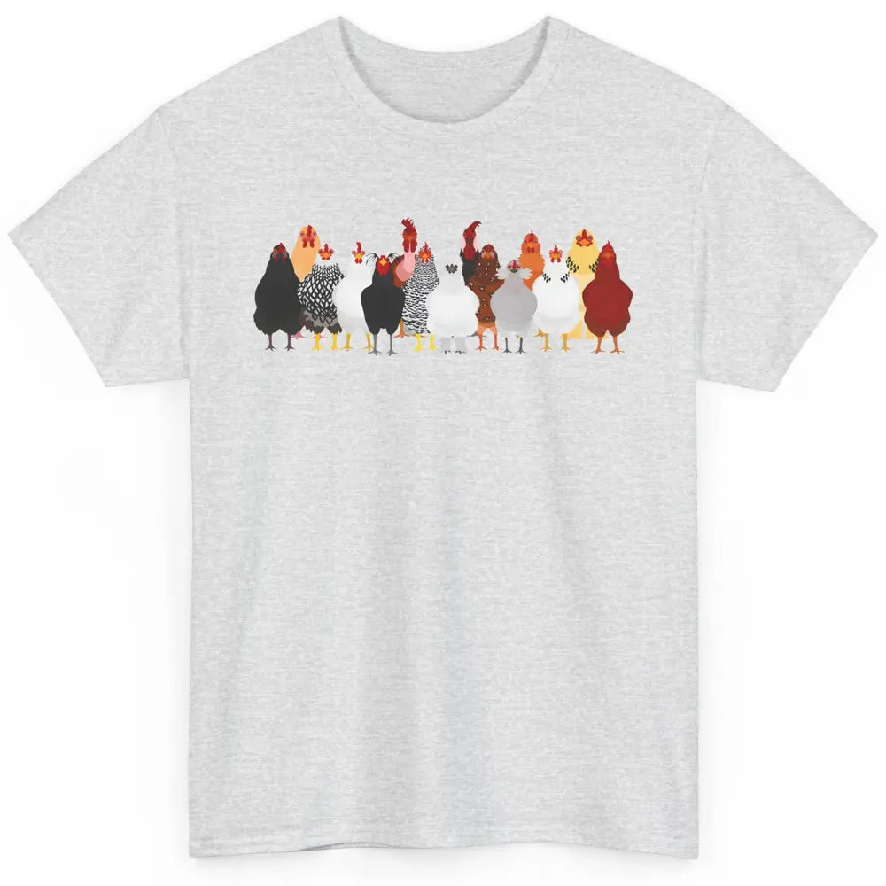 Funny Chicken Farm Animal Chicken Lovers Gift For Farmer Classic Unisex T-Shirt