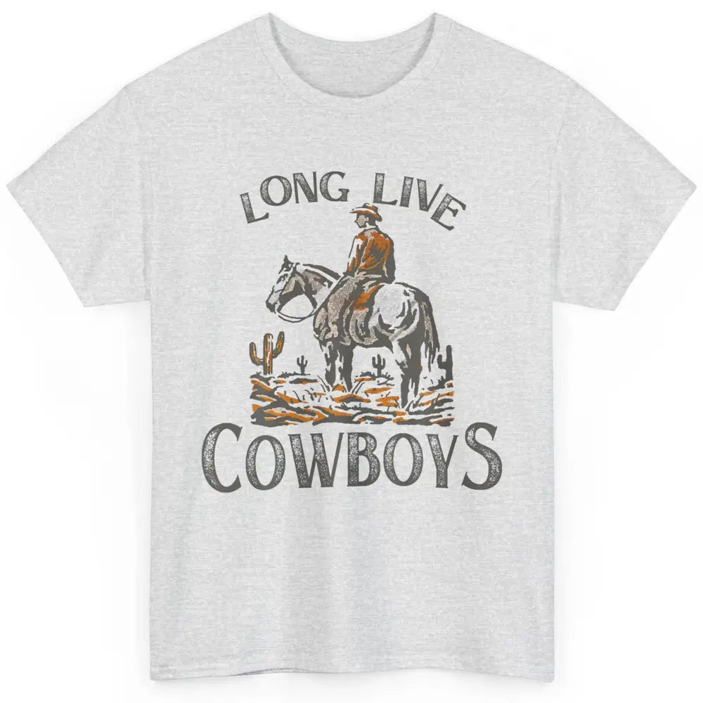 Desert Cowboy Retro Riding Horse Howdy Western Country Rodeo Classic Unisex T-Shirt