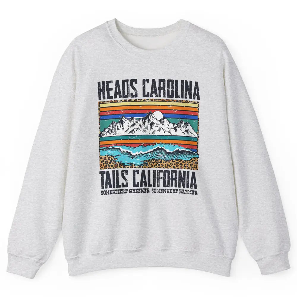 Vintage Heads Carolina Tail California Beach Summer Travel Unisex Crewneck Sweatshirt