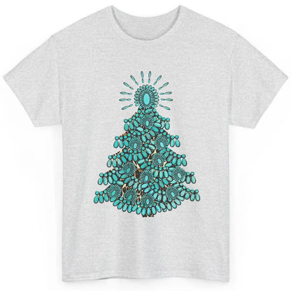 Turquoise Christmas Tree Western Christmas Country Farm Classic Unisex T-Shirt