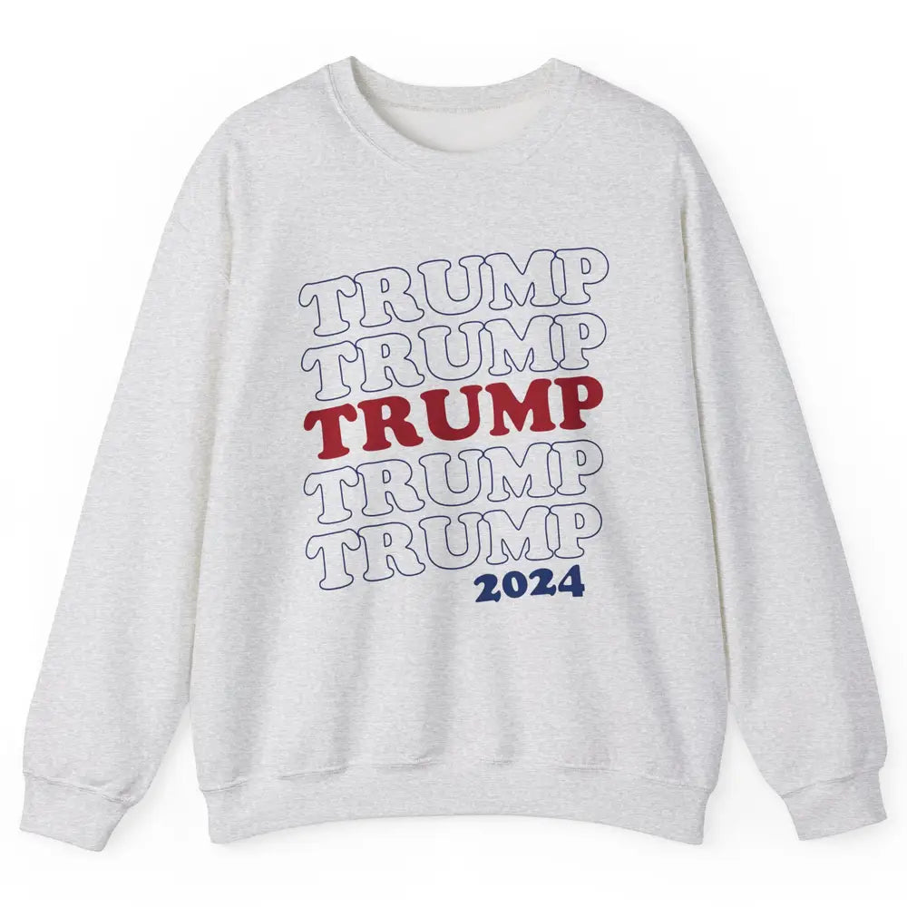 Trump 2024 Election MAGA I'll Be Back US Flag Trump Support Unisex Crewneck Sweatshirt