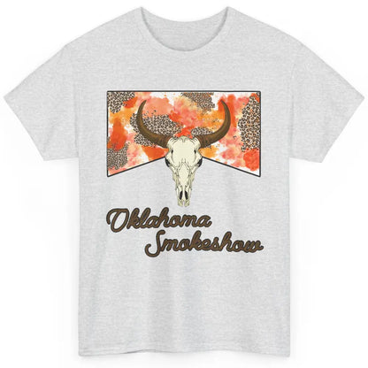 Boho Bull Skull Cow Print Oklahoma Smokeshow Western Country Classic Unisex T-Shirt