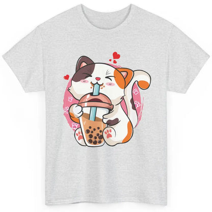 Boba Tea Cat Kawaii Cat Drink Milk Tea Kawaii Boba Cat Lover Classic Unisex T-Shirt