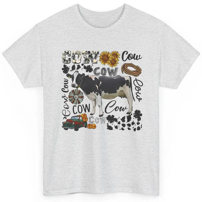 Cow Western Country Cow Sunflower Truck Farm Life Farmer Classic Unisex T-Shirt