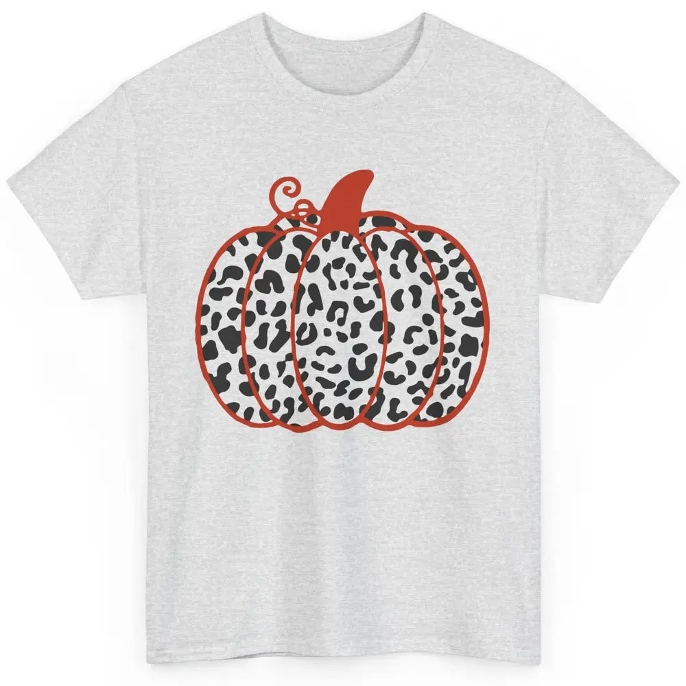 Pumpkin Leopard Fall Autumn Cheetah Pumpkin Thanksgiving Classic Unisex T-Shirt