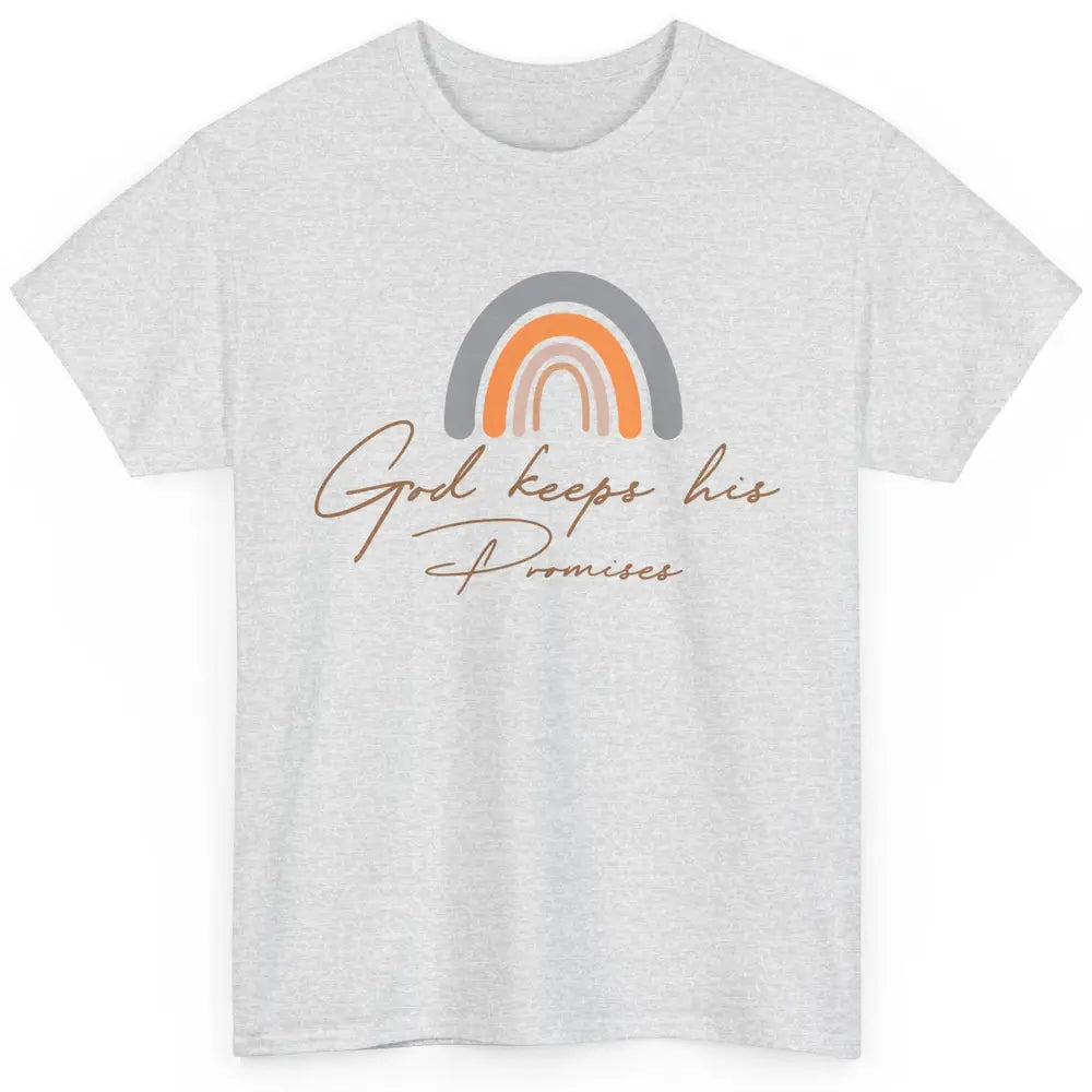 Boho Rainbow God Keeps His Promises Christian Religious Classic Unisex T-Shirt