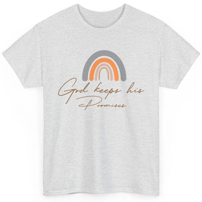 Boho Rainbow God Keeps His Promises Christian Religious Classic Unisex T-Shirt