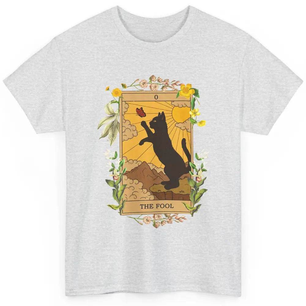 Funny Cat The Fool Tarot Card Halloween Costume Cat Lovers Classic Unisex T-Shirt