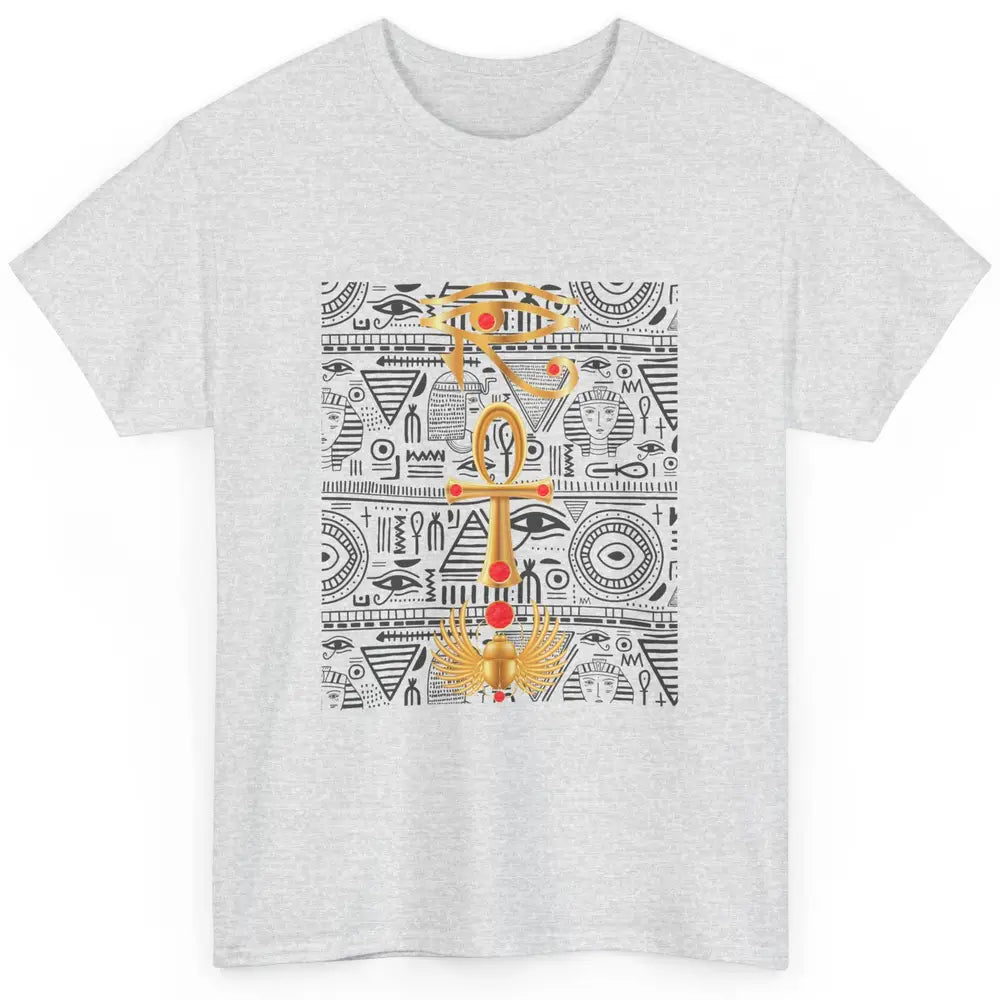 Cool Ancient Egyptian Eye Of Horus Ankh Scarab Egypt History Classic Unisex T-Shirt