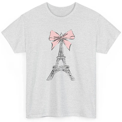 Voyager Floral Eiffel Tower Minimal Paris France Travel Girl Classic Unisex T-Shirt