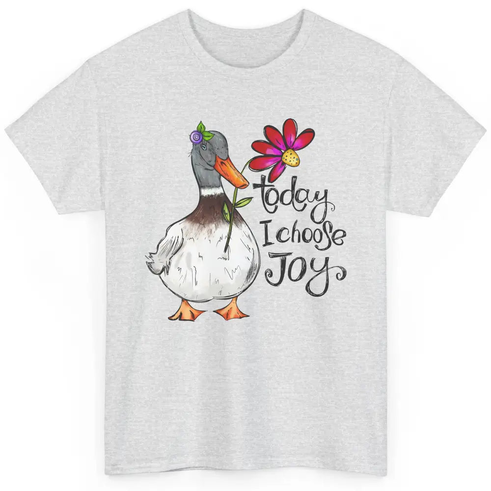 Christian Duck Today I Choose Joy Bible Verse Hand Drawn Classic Unisex T-Shirt