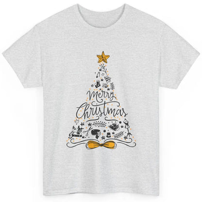 Funny Sewing Merry Christmas Tree Quilting Symbols Christmas Classic Unisex T-Shirt