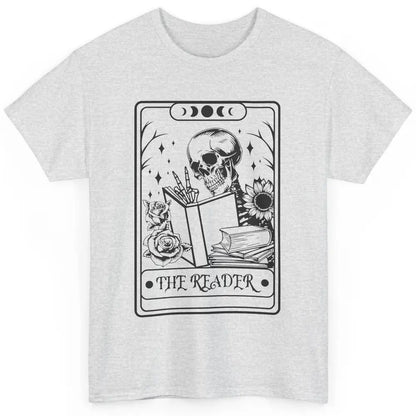 Retro Skeleton The Reader Tarot Card Halloween Romance Book Classic Unisex T-Shirt