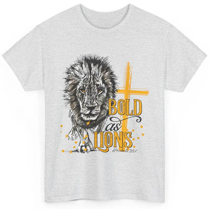 Bold As Lion Of Judah Bible Verse Christian Faith Religious Classic Unisex T-Shirt