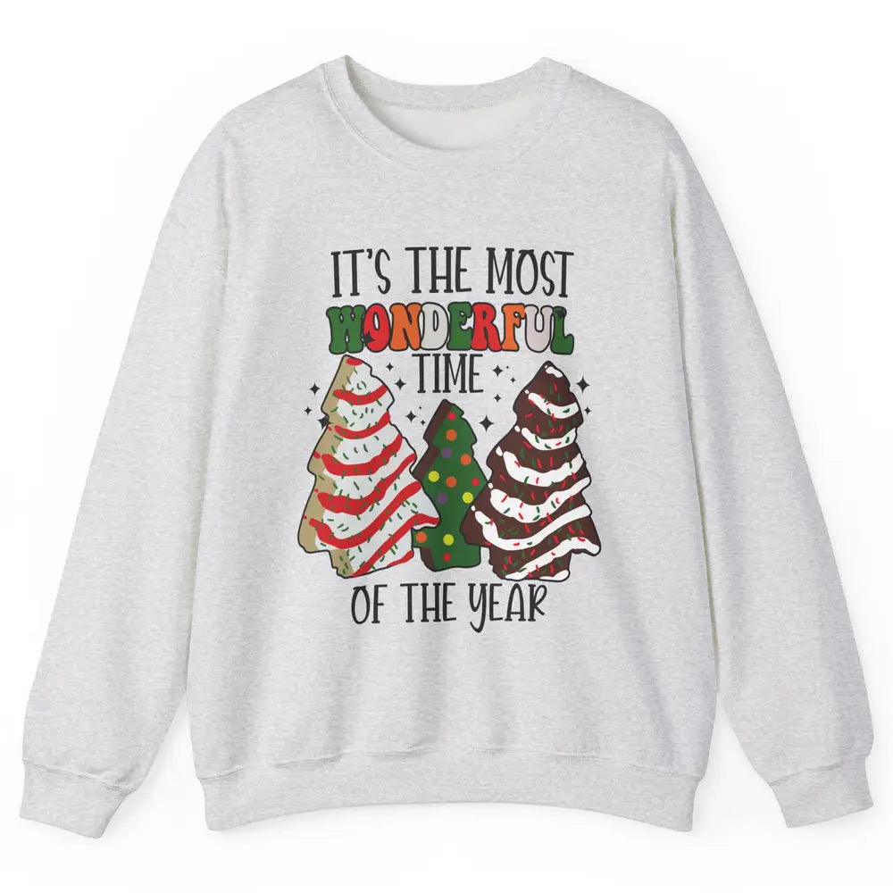 Christmas Tree Cakes Most Wonderful Time Of Year Christmas Unisex Crewneck Sweatshirt