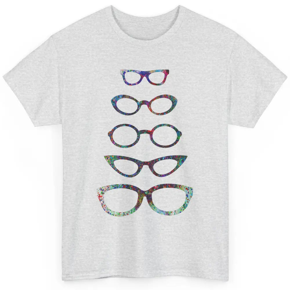 Cute Eyeglasses Splatter Paint Optician Optical Optometrist Classic Unisex T-Shirt