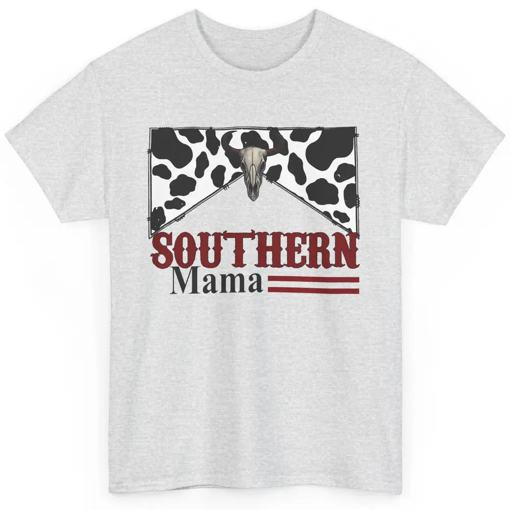 Cowhide Bull Skull Southern Mama Western Country Cowgirl Classic Unisex T-Shirt