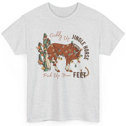 Giddy Up Jingle Horse Pick Up Your Feet Christmas Lights Classic Unisex T-Shirt