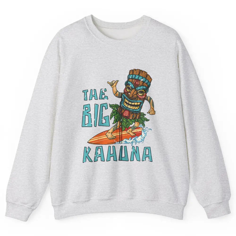 Tiki Big Kahuna Surfer Tropical Hawaii Aloha Paradise Beach Unisex Crewneck Sweatshirt