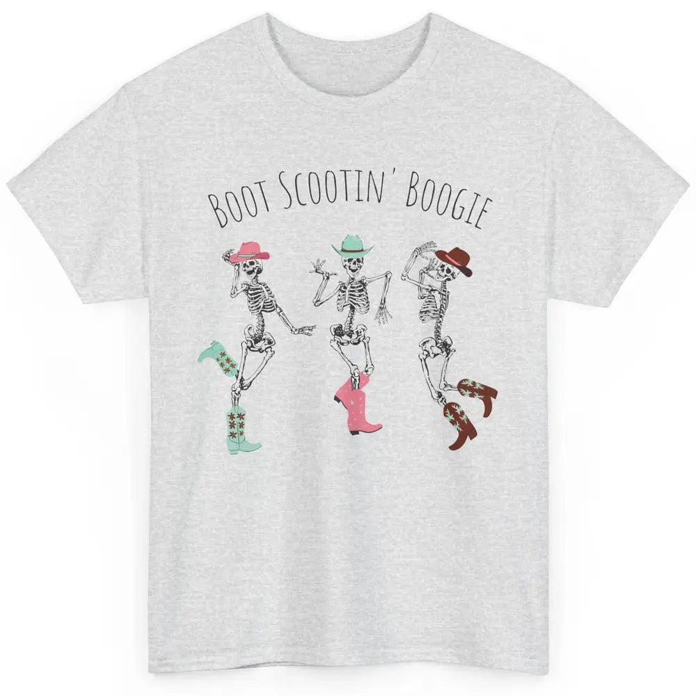 Cowboy Skeleton Dance Boot Scooting Boogie Western Halloween Classic Unisex T-Shirt